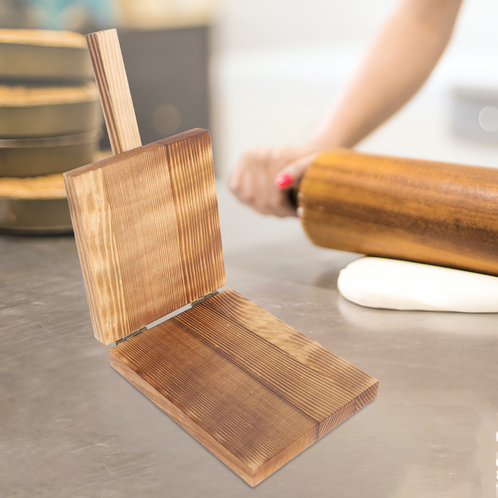 Dumpling Press Set - 1 zestaw drewnianych narzędzi do prasowania